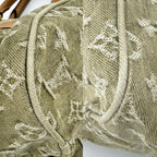 Louis Vuitton Handbag Neo Speedy Monogram Denim Green Gold — view 9