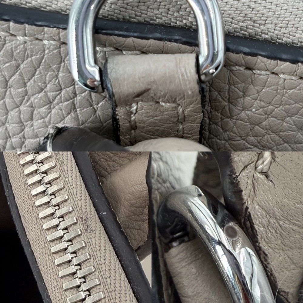 Louis Vuitton 2-Way City Steamer Shoulder Bag Taurillon Leather Gale Silver — view 6