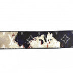 Louis Vuitton Belt Monogram Initial 95 38 Leather Navy Dark Blue Multicolor Gold — view 2