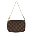 Louis Vuitton Handbag Mini Pochette Accessoires Damier Canvas Brown Gold