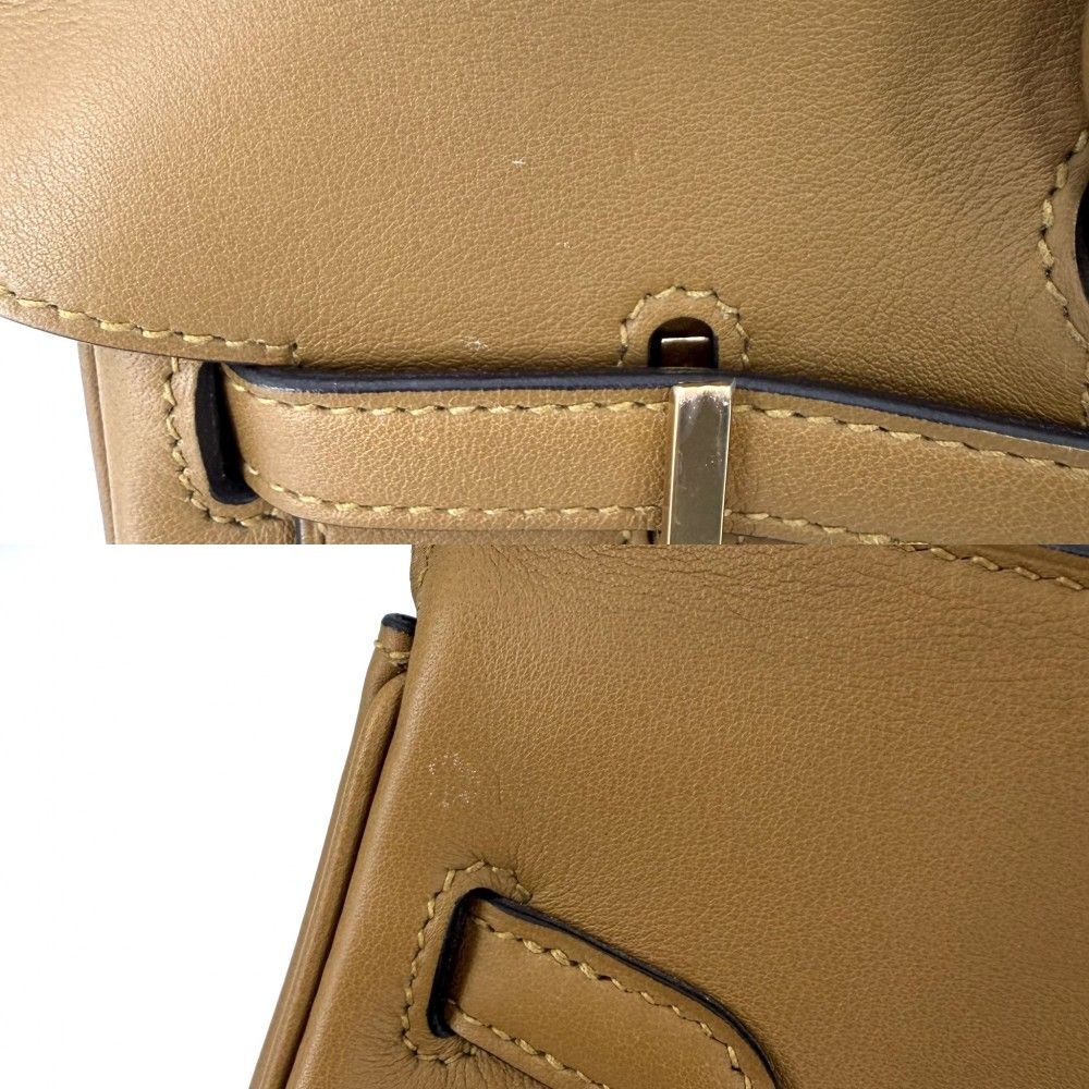 Hermes Handbag Birkin 25 Retourne Leather Brown Gold — view 7