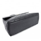 Chanel Handbag Quilted CC Logo Turnlock Top Handle Caviar Leather Black Silver — view 3
