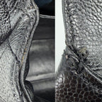 Chanel Handbag Quilted CC Logo Turnlock Top Handle Caviar Leather Black Silver — view 8