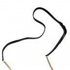Chanel Shoulder Bag Chez Blanc Stitch CC Logo Bag Crossbody Leather Black Gold — view 9