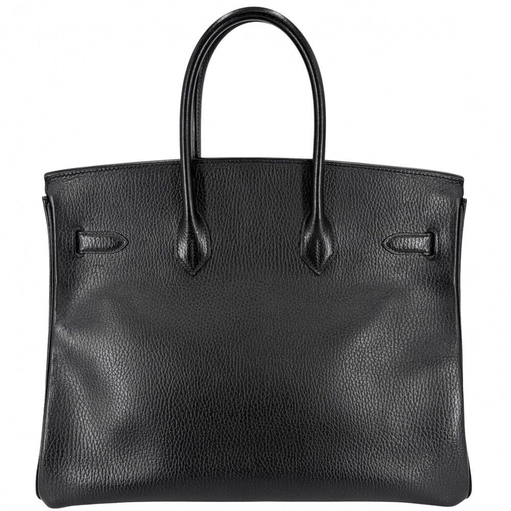 Hermes Handbag Birkin 35 Retourne Leather Black Gold — view 2