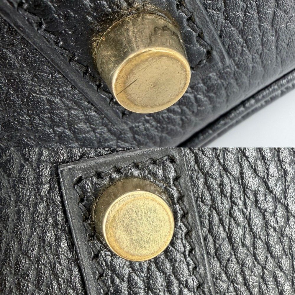 Hermes Handbag Birkin 35 Retourne Leather Black Gold — view 8
