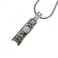 Tiffany & Co Necklace Atlas Bar Pendant 18k WG White Gold Diamond