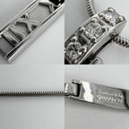 Tiffany & Co Necklace Atlas Bar Pendant 18k WG White Gold Diamond — view 7