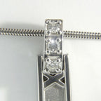 Tiffany & Co Necklace Atlas Bar Pendant 18k WG White Gold Diamond — view 4