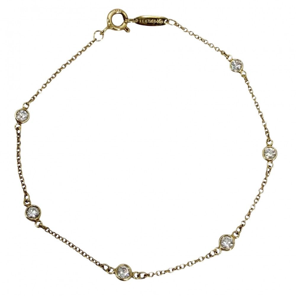 Tiffany & Co Bracelet Elsa Peretti by the Yard 18k YG Gold Diamond