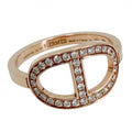 Hermes Ring Chaine D'ancre Contour 18k Gold PG 53 Diamond