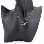 Louis Vuitton Necklace LV Glam Pandant Pendant with Adjustable Star Gold Silver — view 3