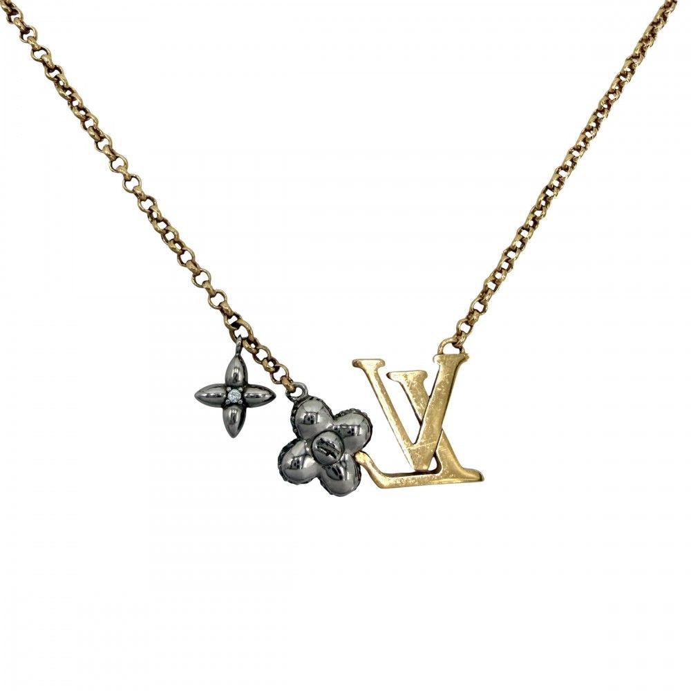 Louis Vuitton Necklace LV Glam Pandant Pendant with Adjustable Star Gold Silver — view 2