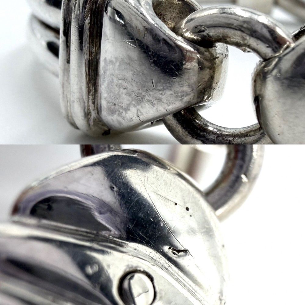 Tiffany & Co Bangle Double Loop Combination Bracelet 18k YG 925 Sterling Silver — view 9