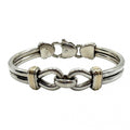 Tiffany & Co Bangle Double Loop Combination Bracelet 18k YG 925 Sterling Silver