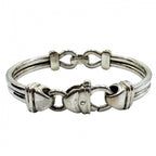Tiffany & Co Bangle Double Loop Combination Bracelet 18k YG 925 Sterling Silver — view 2