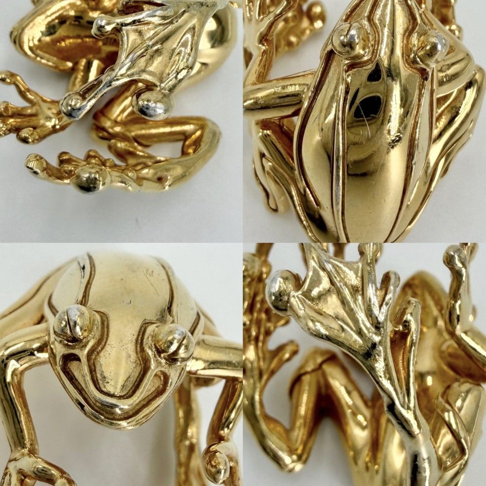 Bottega Veneta Ring Lana Frog 925 Sterling Silver Gold