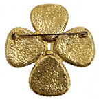 Chanel Brooch Clover CC Logo Vintage Gold Plated — view 2