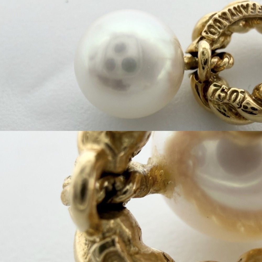Tiffany & Co Earrings Twist 18k YG Gold Pearl — view 7