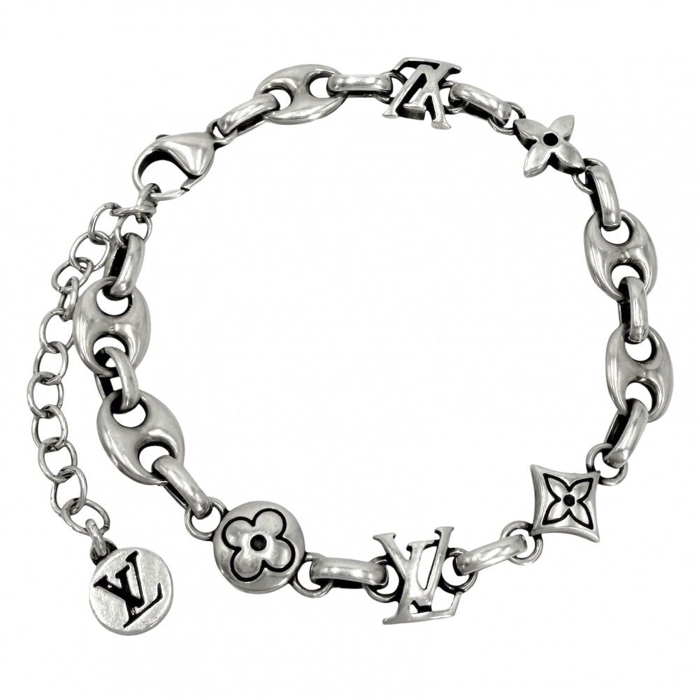 Louis Vuitton Bracelet Monogram LV Adjuster with Star M 925 Sterling Silver