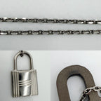 Hermes Necklace Au Kelly PM Cadena Star Leather Brown Silver — view 6