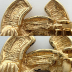 Chanel Earrings CC Logo Quilted Vintage Gold Plated — view 4