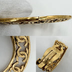 Chanel Earrings CC Logo Vintage Round 2 5 Gold — view 5
