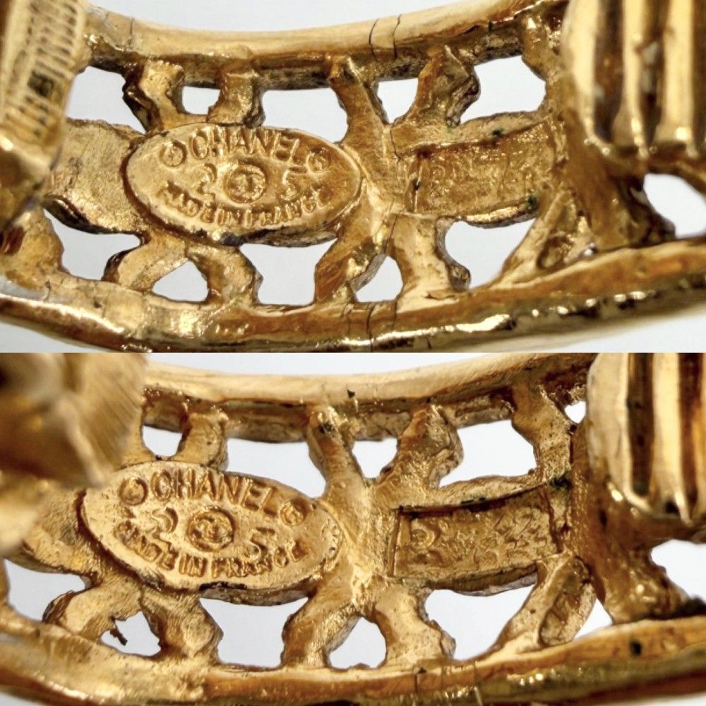 Chanel Earrings CC Logo Vintage Round 2 5 Gold — view 4
