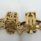 Chanel Earrings CC Logo Vintage Round 2 5 Gold — view 6
