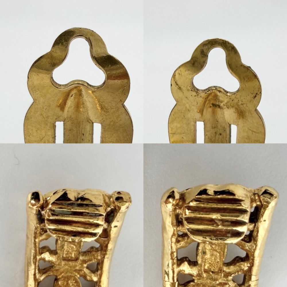 Chanel Earrings CC Logo Vintage Round 2 5 Gold — view 3
