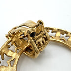 Chanel Earrings CC Logo Vintage Round 2 5 Gold — view 7