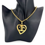 Chanel Necklace CC Logo Heart Vintage Chain Gold Plated — view 3
