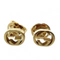Gucci Earrings Interlocking 18k YG Small Simple Gold
