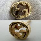 Gucci Earrings Interlocking 18k YG Small Simple Gold — view 6