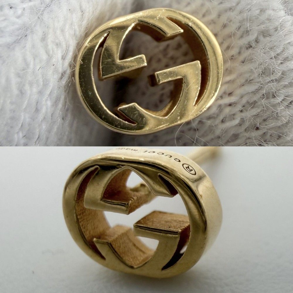 Gucci Earrings Interlocking 18k YG Small Simple Gold — view 6
