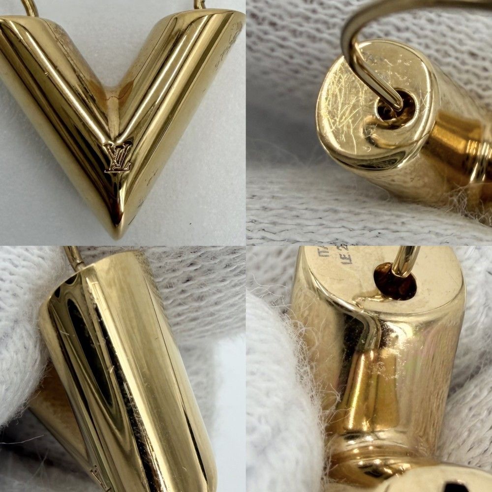Louis Vuitton Earrings Essential Hoop Small Simple Gold — view 5