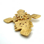 Chanel Brooch Cross CC Logo Vintage Gold Plated — view 3