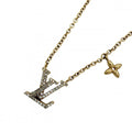 Louis Vuitton Necklace LV Iconic Pendant with Adjuster Star Rhinestone Gold