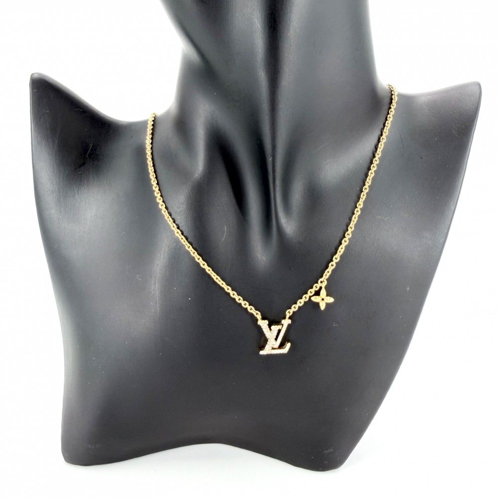 Louis Vuitton Necklace LV Iconic Pendant with Adjuster Star Rhinestone Gold — view 2