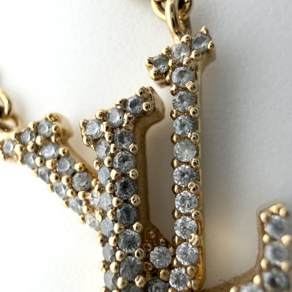 Louis Vuitton Necklace LV Iconic Pendant with Adjuster Star Rhinestone Gold — view 6