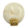 Chanel Brooch Stone CC Logo Vintage Round Gold Plated