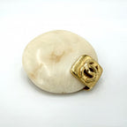 Chanel Brooch Stone CC Logo Vintage Round Gold Plated — view 3