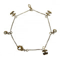 Chanel Bracelet CC Logo Coco Chain Rhinestone