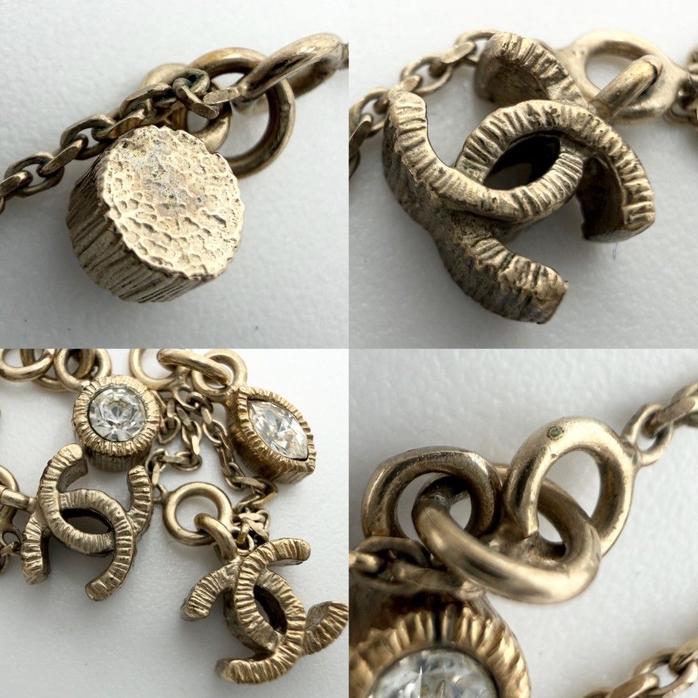 Chanel Bracelet CC Logo Coco Chain Rhinestone — view 5