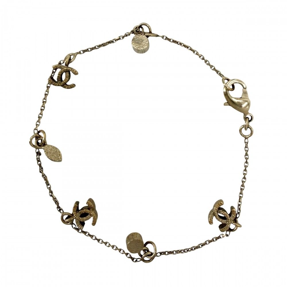 Chanel Bracelet CC Logo Coco Chain Rhinestone — view 2