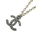 Chanel Necklace Adjustable Star with CC Logo Pendant Rhinestone Gold