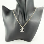 Chanel Necklace Adjustable Star with CC Logo Pendant Rhinestone Gold — view 3