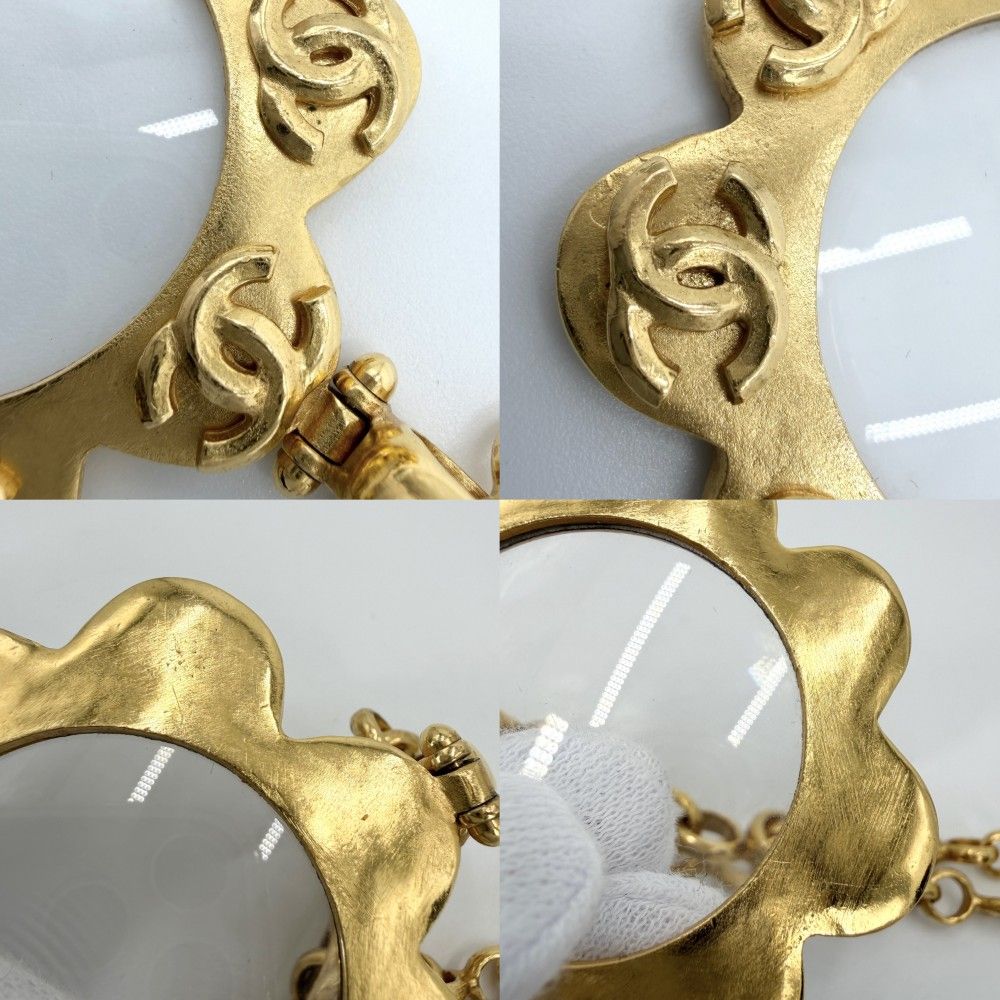 Chanel Necklace Long Pendant Loupe CC Logo Vintage — view 6