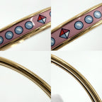 Hermes Bangle Enamel Bracelet Cloisonne Pink Gold — view 4