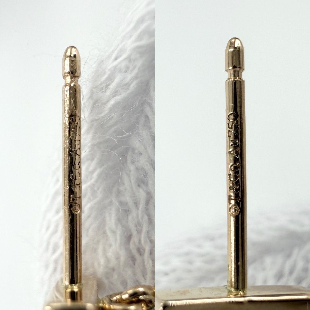 Tiffany & Co Earrings T Wire Bar 18k PG Gold — view 3